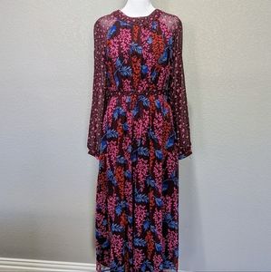 Boden Floral, Long Sleeve Maxi Dress, sz 4L